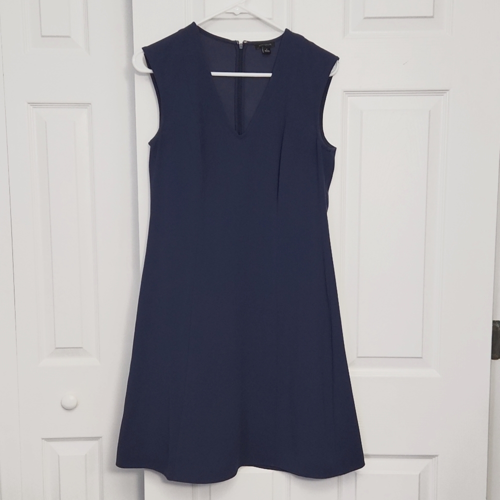 Ann Taylor Sleeveless V-Neck A-Line Dress, Size 2